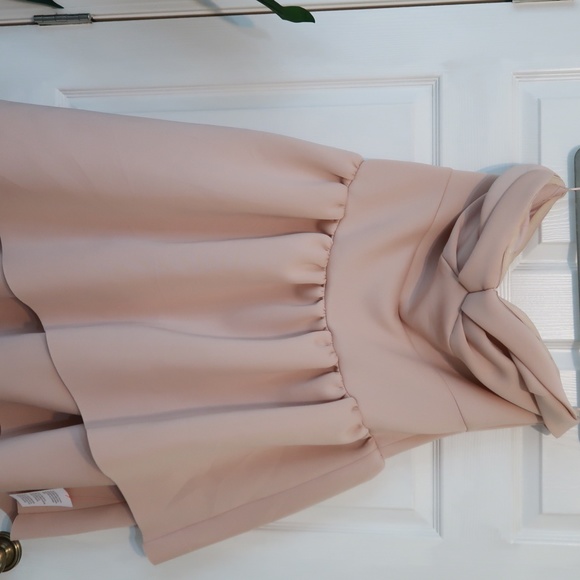 DUSTY ROSE STRAPLESS DRESS - Picture 4 of 4